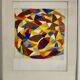 Helmut Dittmann – Vivid Circular Abstract Composition, Striking Multicolour