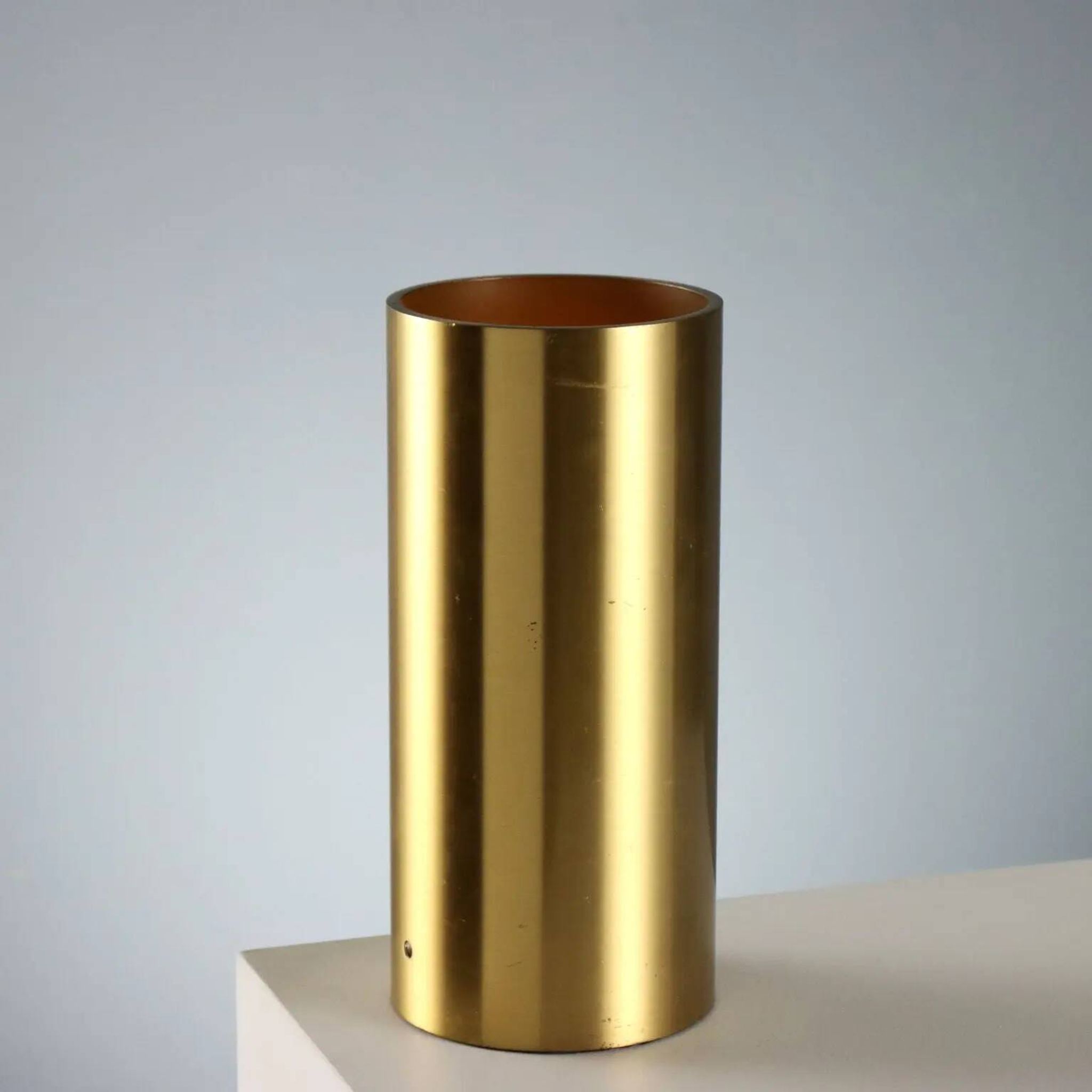 Lampe de table vintage en laiton, design minimaliste, Italie, 1960-1970