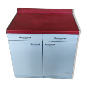 Sideboard in enamelled sheet metal two doors two drawers