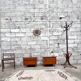 Pair of bedside tables, end of vintage sofa, old 1950