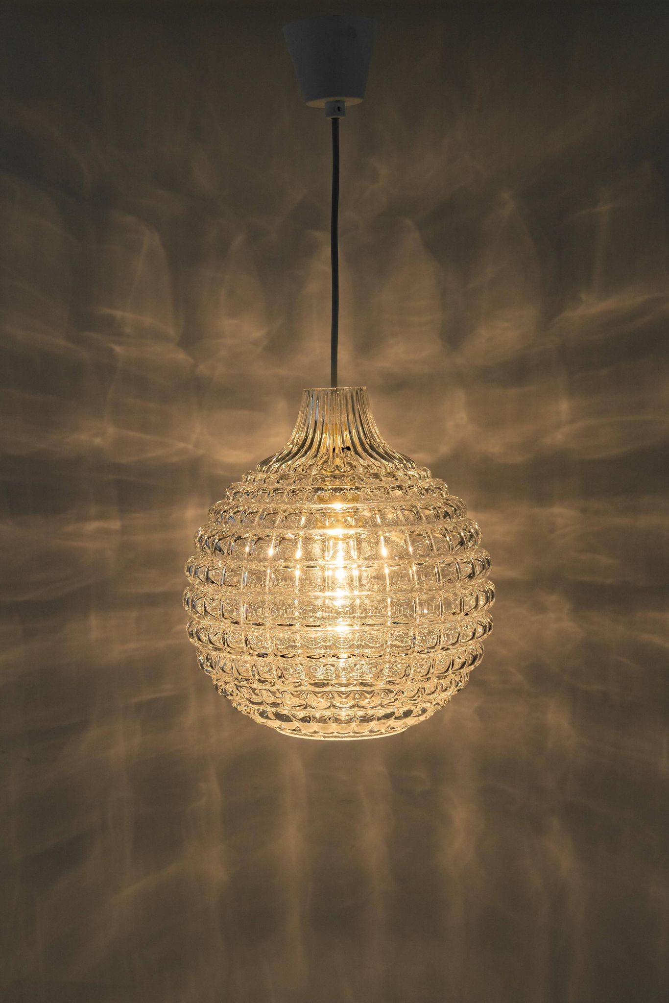 Stunning crystal glass pendant, Peill & Putzler, Germany, 1970s