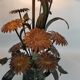 Lamp deco marguerittes metal Vintage 70s