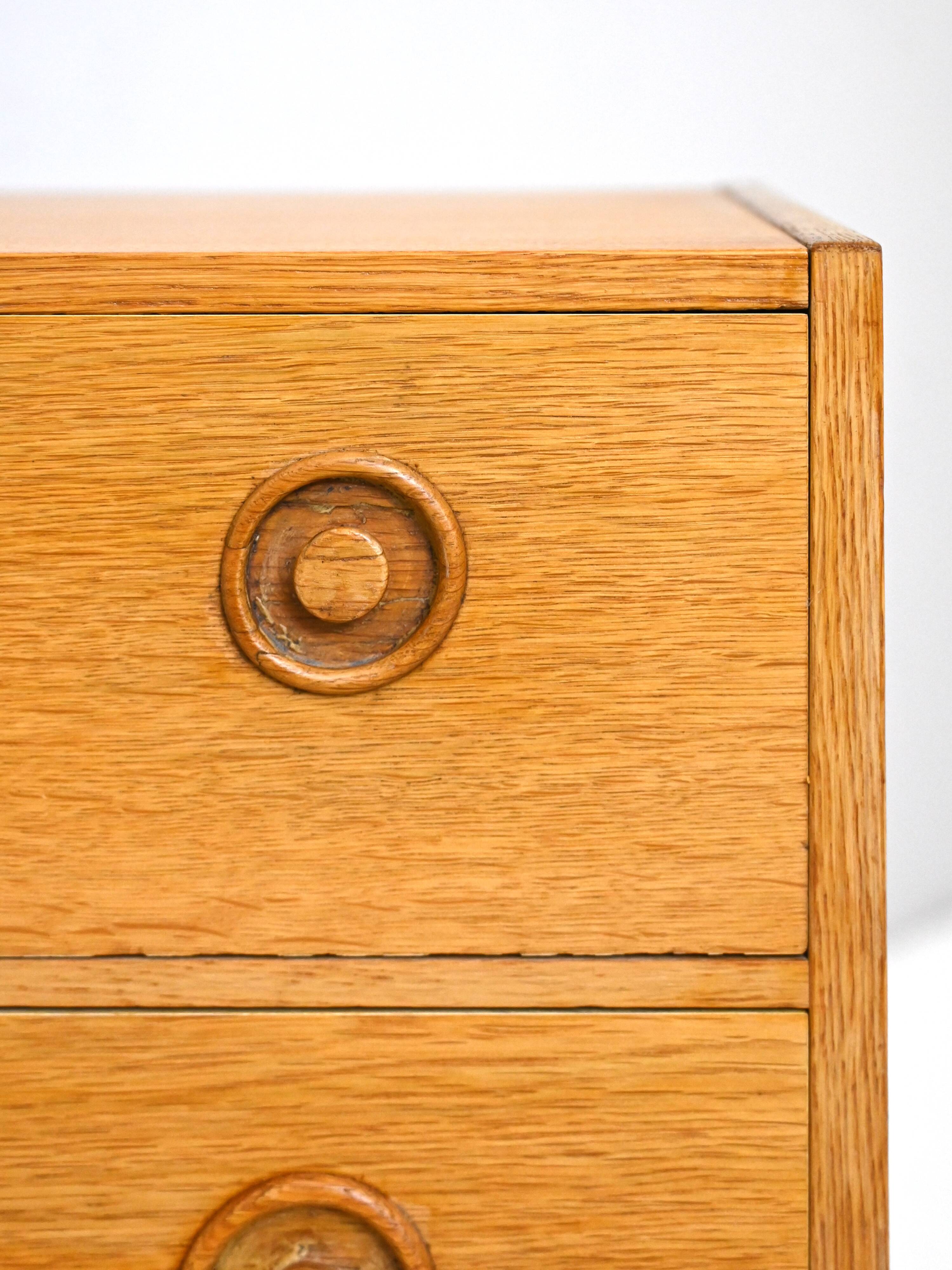 Scandinavian oak chest of drawers