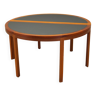 Table ronde en teck, design danois, années 1970, production : Danemark