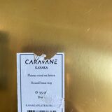 Brass tray marked caravan