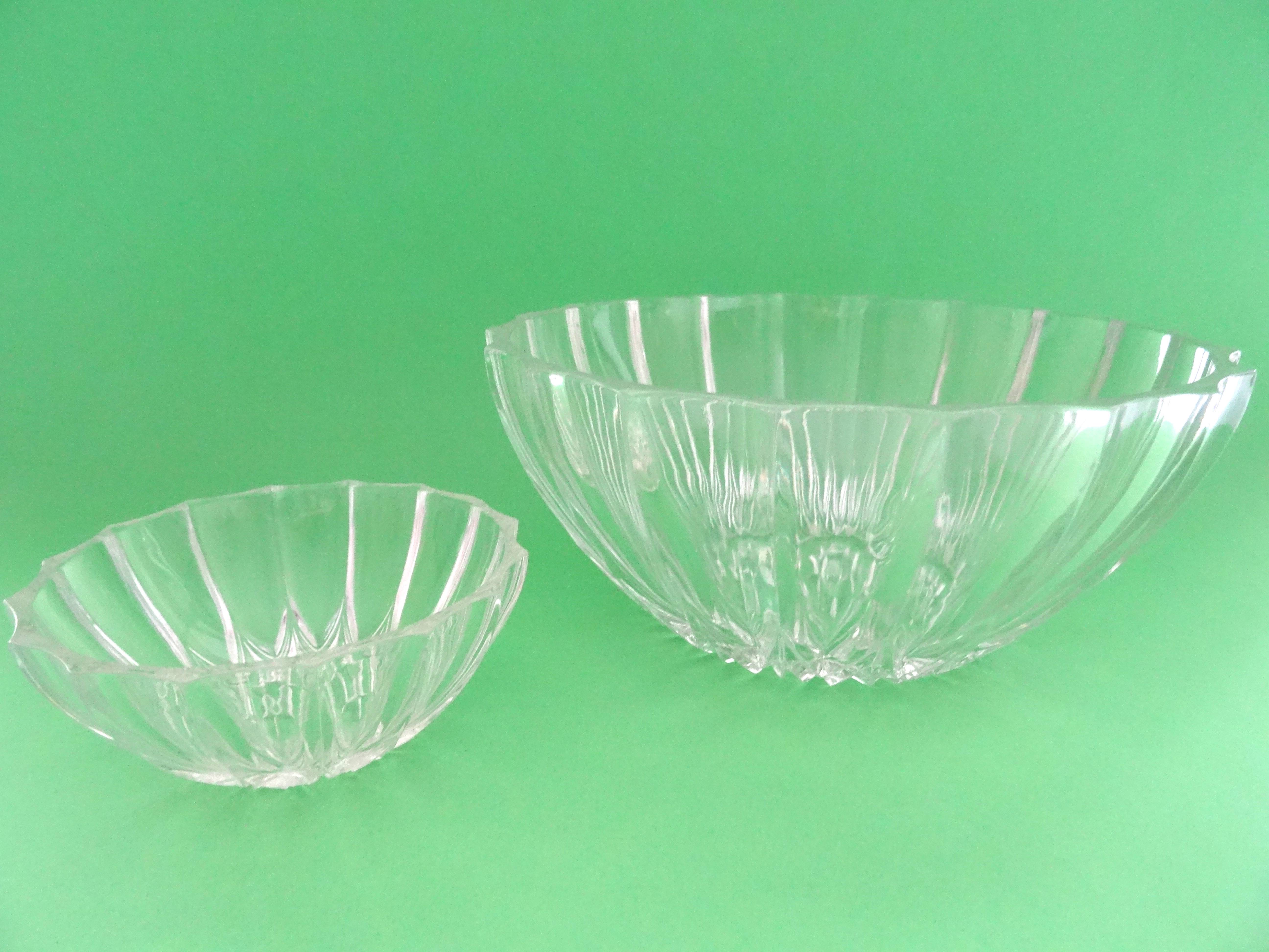 Salad with glass ramekins