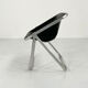 Plona chair in black leather by Giancarlo Piretti for Anonima Castelli, 1970