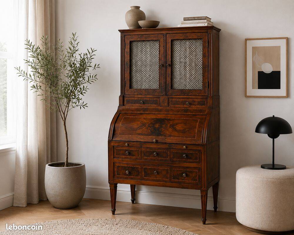 Bureau en cylindre en acajou