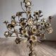 Pair of large 9-light altar candelabra, 19th century, in bronze and brass