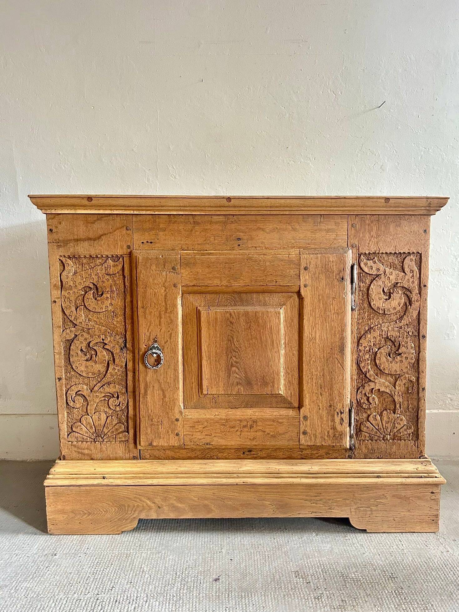 Antique carved oak sideboard