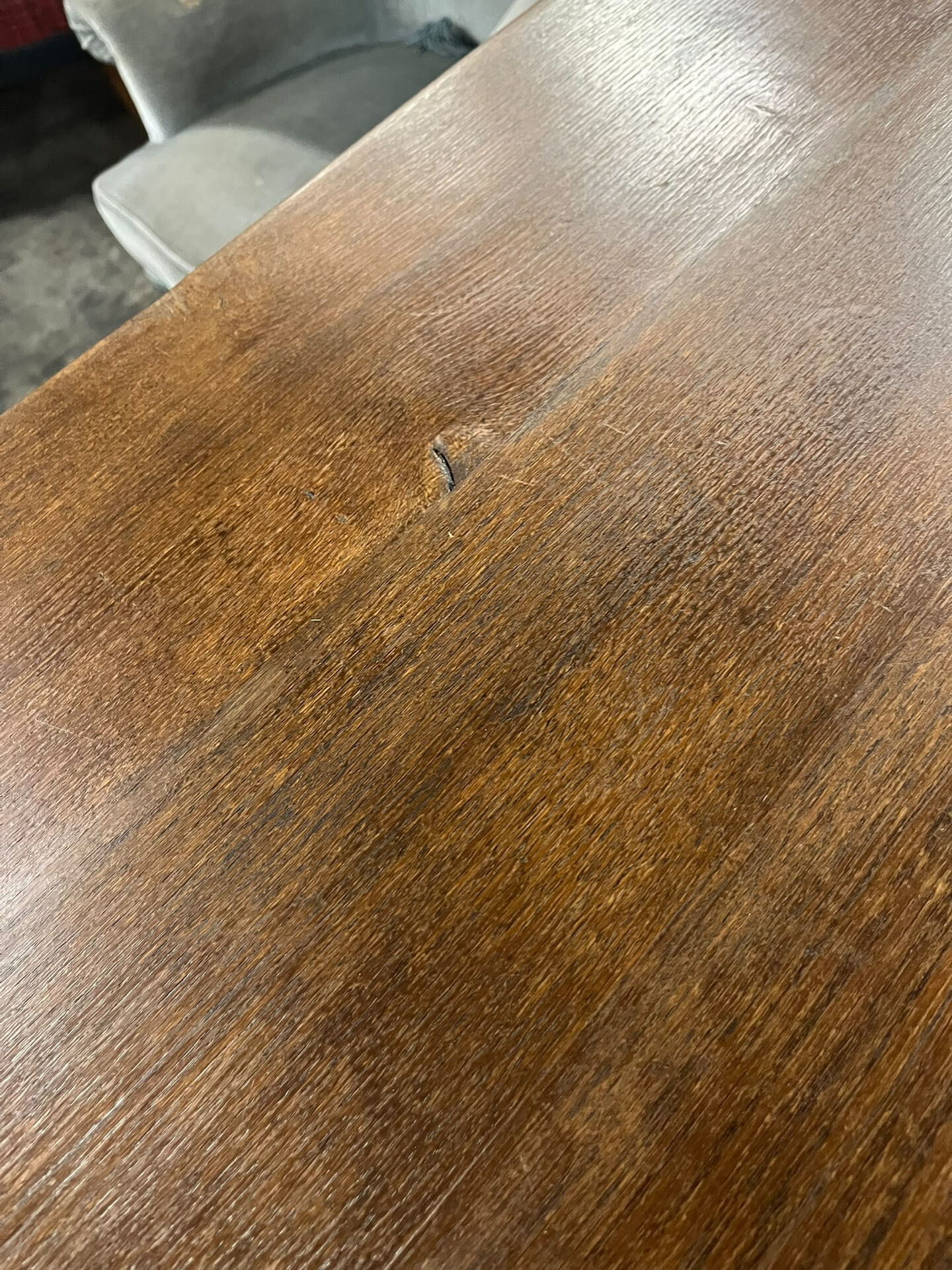 Table à manger vintage XL en bois massif