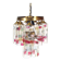 Muranoglass and brass chandelier attributed to Poliarte