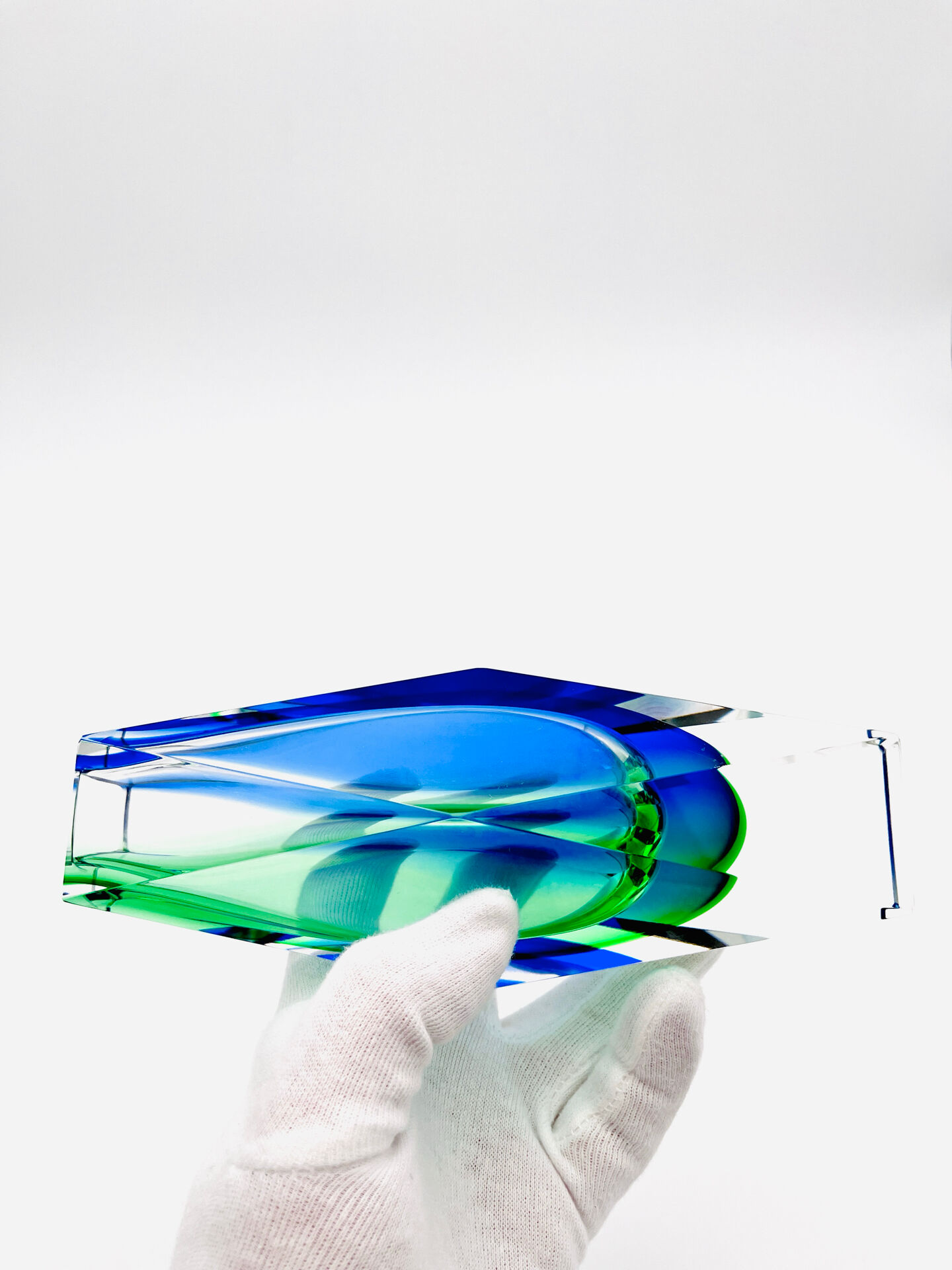 Vase Alessandro Mandruzzato - Murano - Sommerso - Blue & Green - 1960