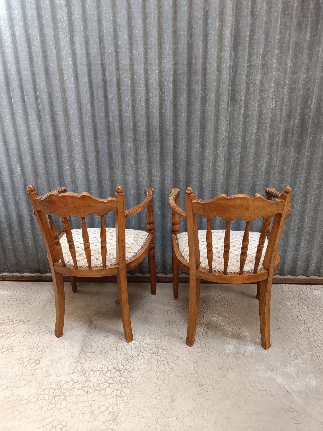 Pair of upholstered armchairs