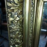 Golden mirror 107x80cm