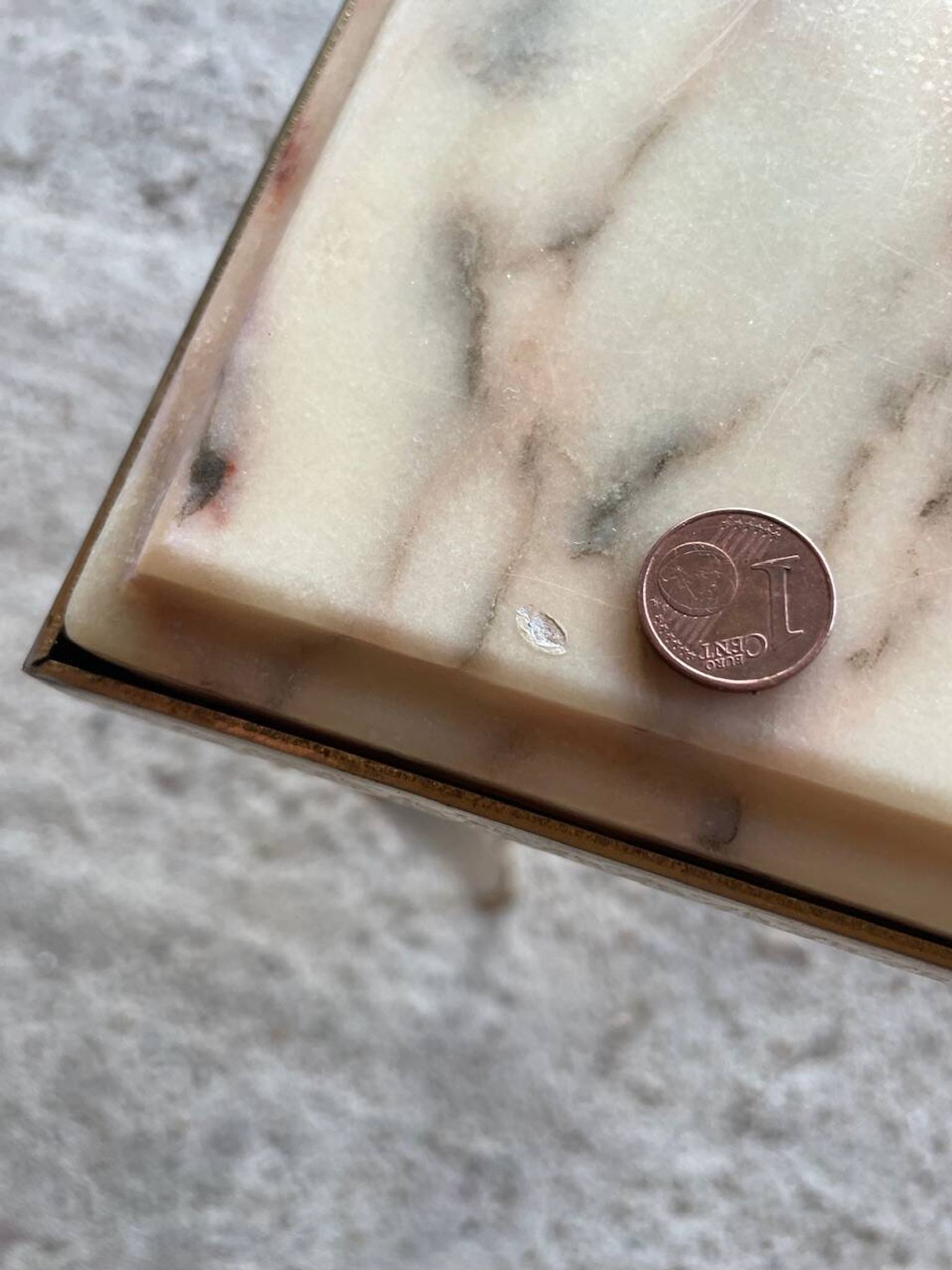Vintage marble and brass coffee table circa 60's