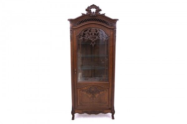 Oak display case, France, circa 1900