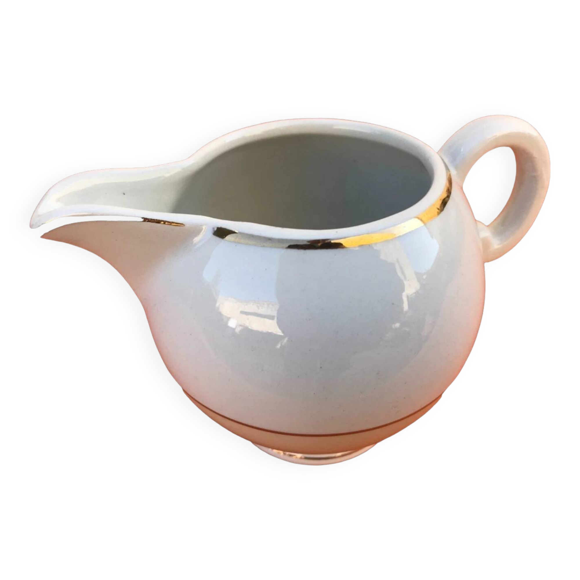 Pitcher / Milk jug KG (Keller Guerin) Earthenware Lunéville France