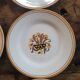 6 Montereau earthenware dessert plates - Floral decoration, circa 1950