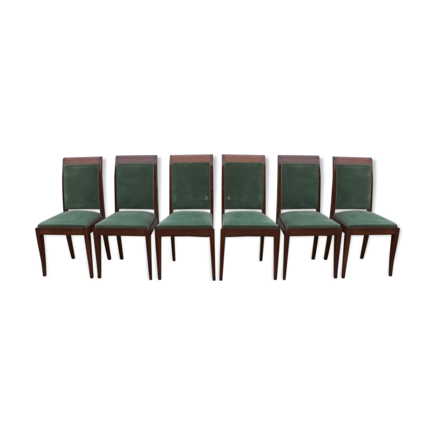 6 chairs  Gaston fish art deco 1930/1940