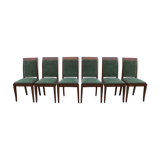 6 chairs  Gaston fish art deco 1930/1940