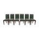 6 chaises aca​jou Gaston Poisson art déco 1930/1940