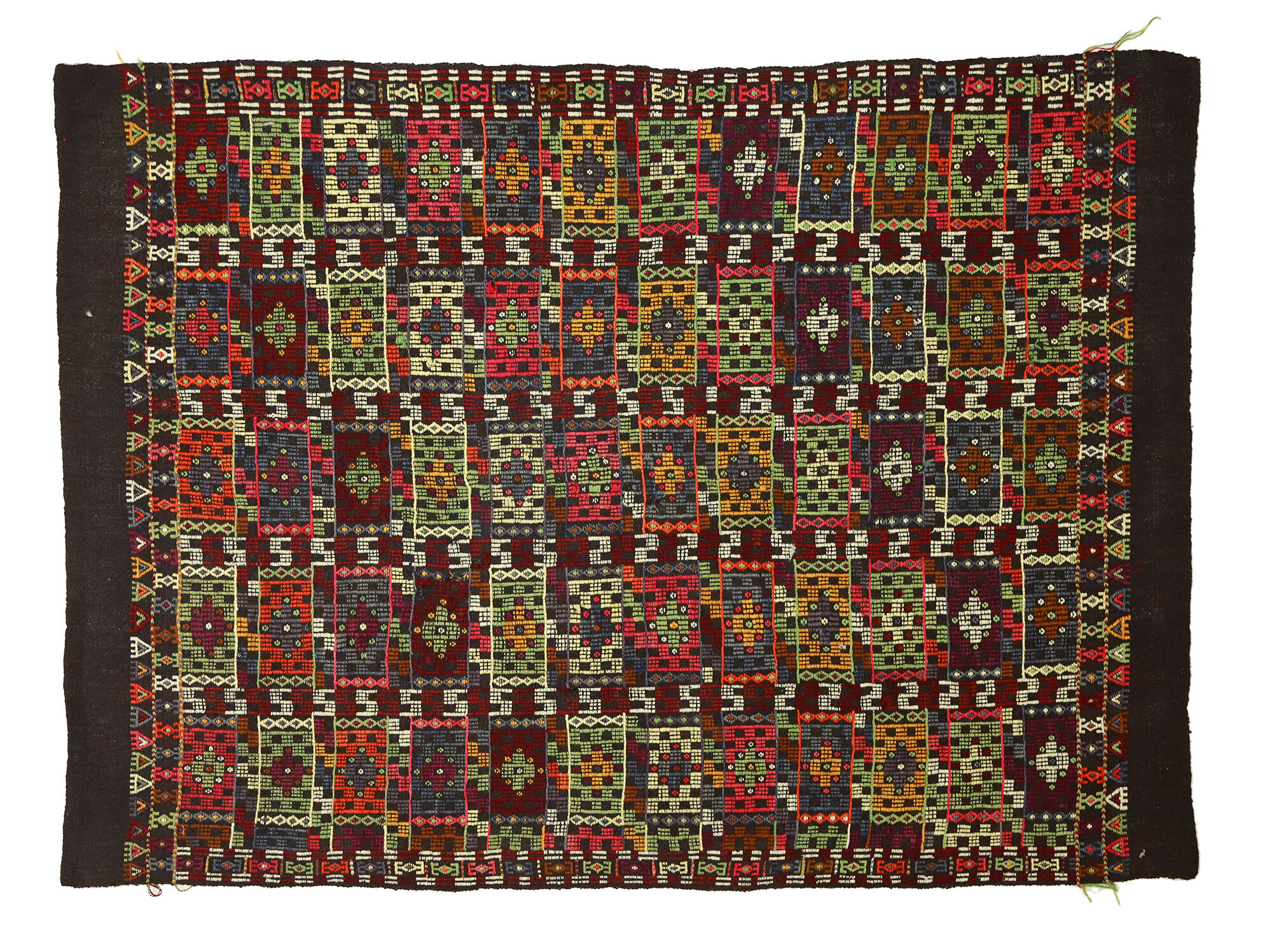 Anatolian handmade kilim rug 208 cm x 123 cm