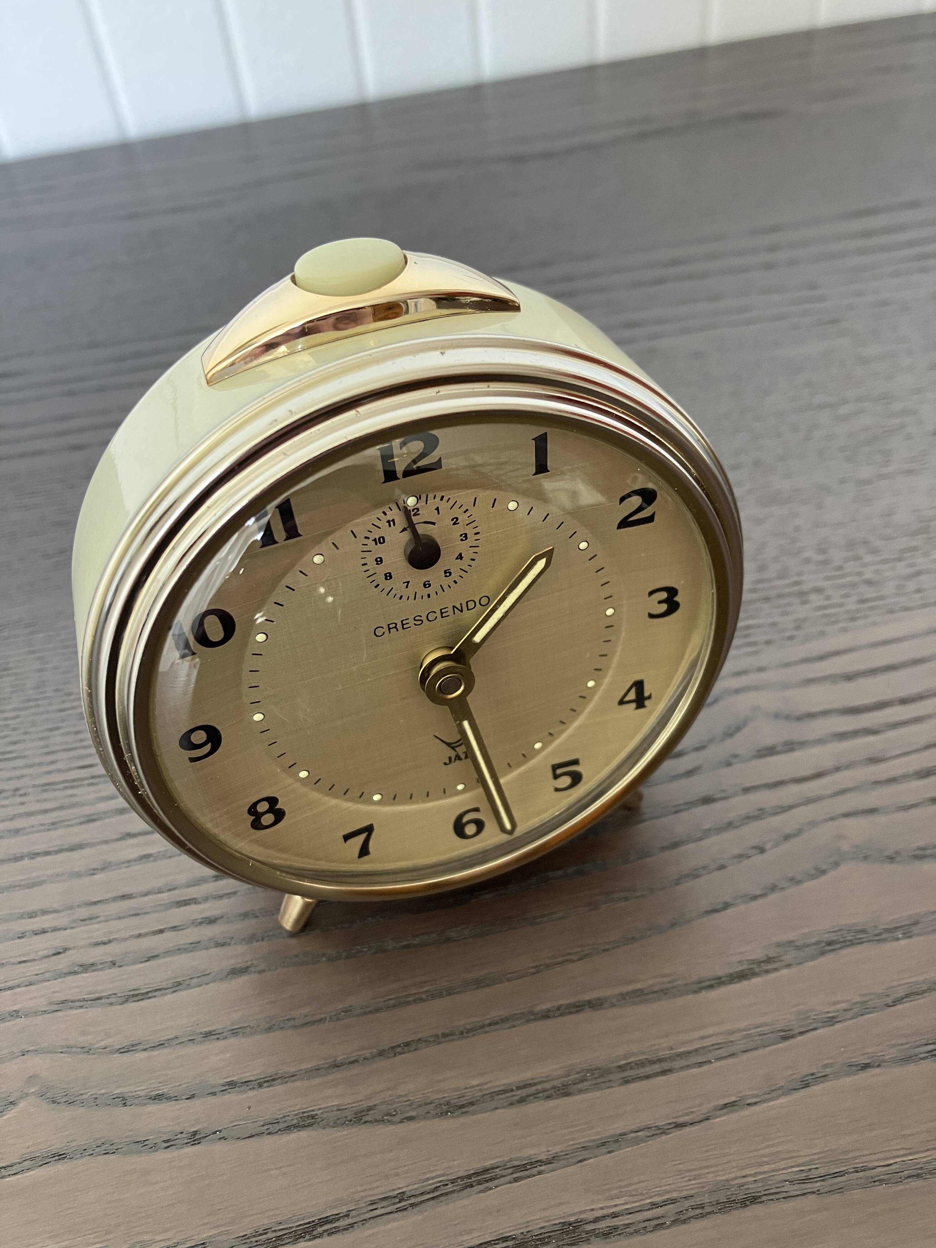 Cream and gold Jaz Crescendo alarm clock