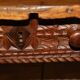 SAVOYARD CHALET TABLE, carved, with two drawers, late 18th century