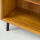 Vintage walnut shelf nightstand 60s mid-century bookcase