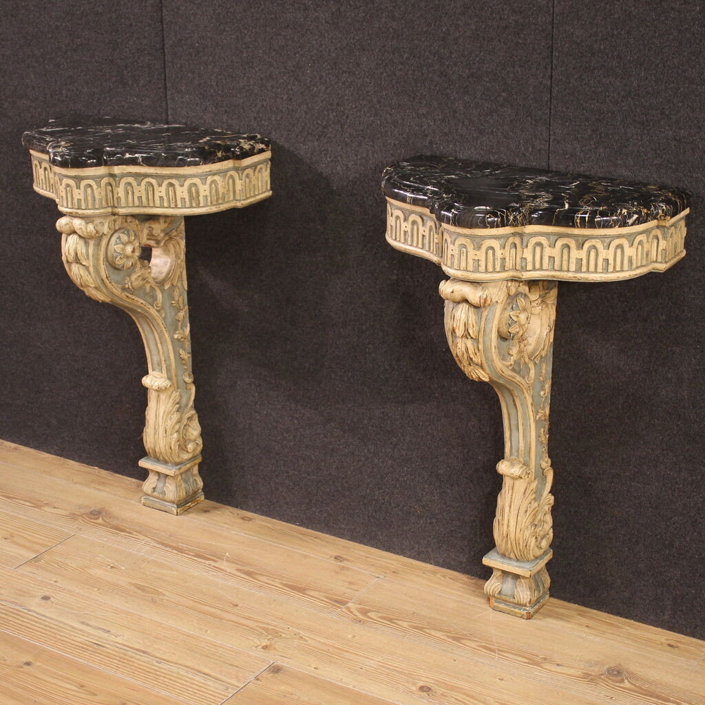 Pair of Venetian consoles from the 1950s