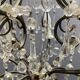 Wrought Iron Murano Glass Chandelier 1950’s 
