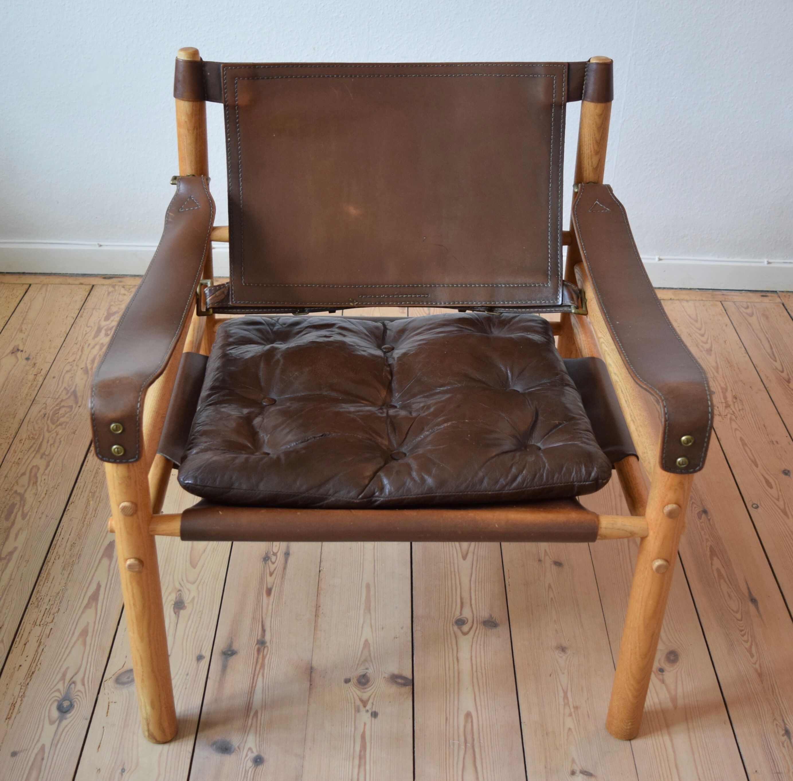 Midcentury Sirocco Safari armchair by Arne Norell, 1964