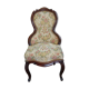 Louis Philippe period armchair with violin-shaped back in mahogany