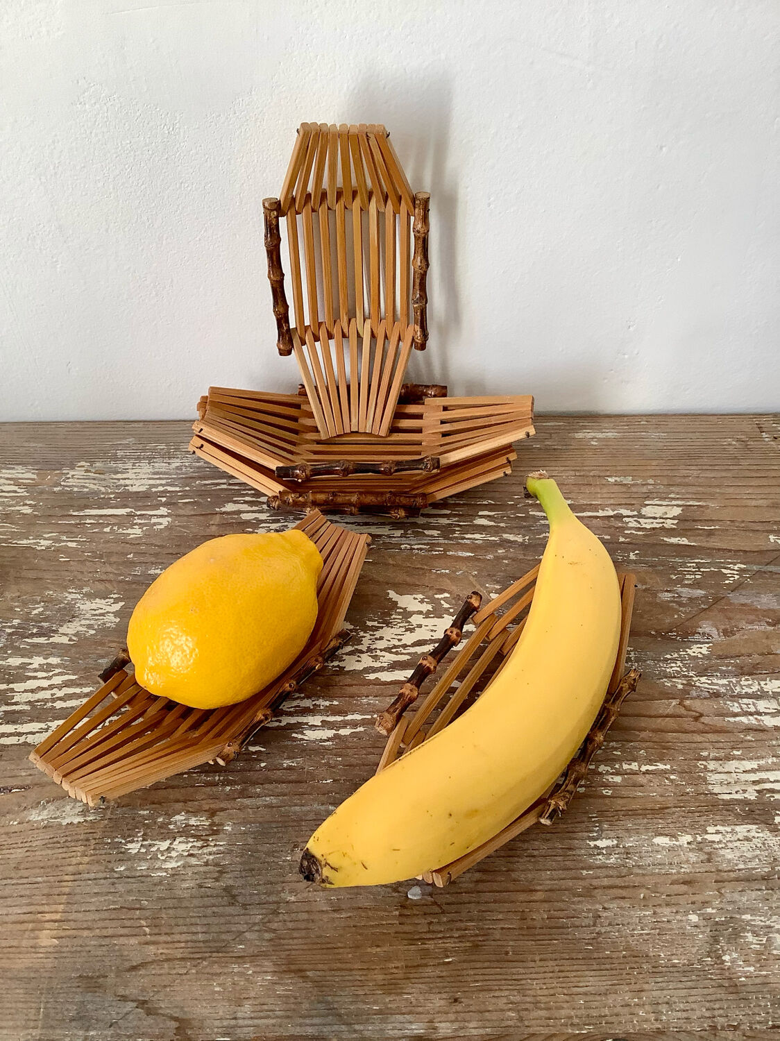 Lot de 6 corbeilles ou panier à fruits ou à pain individuels