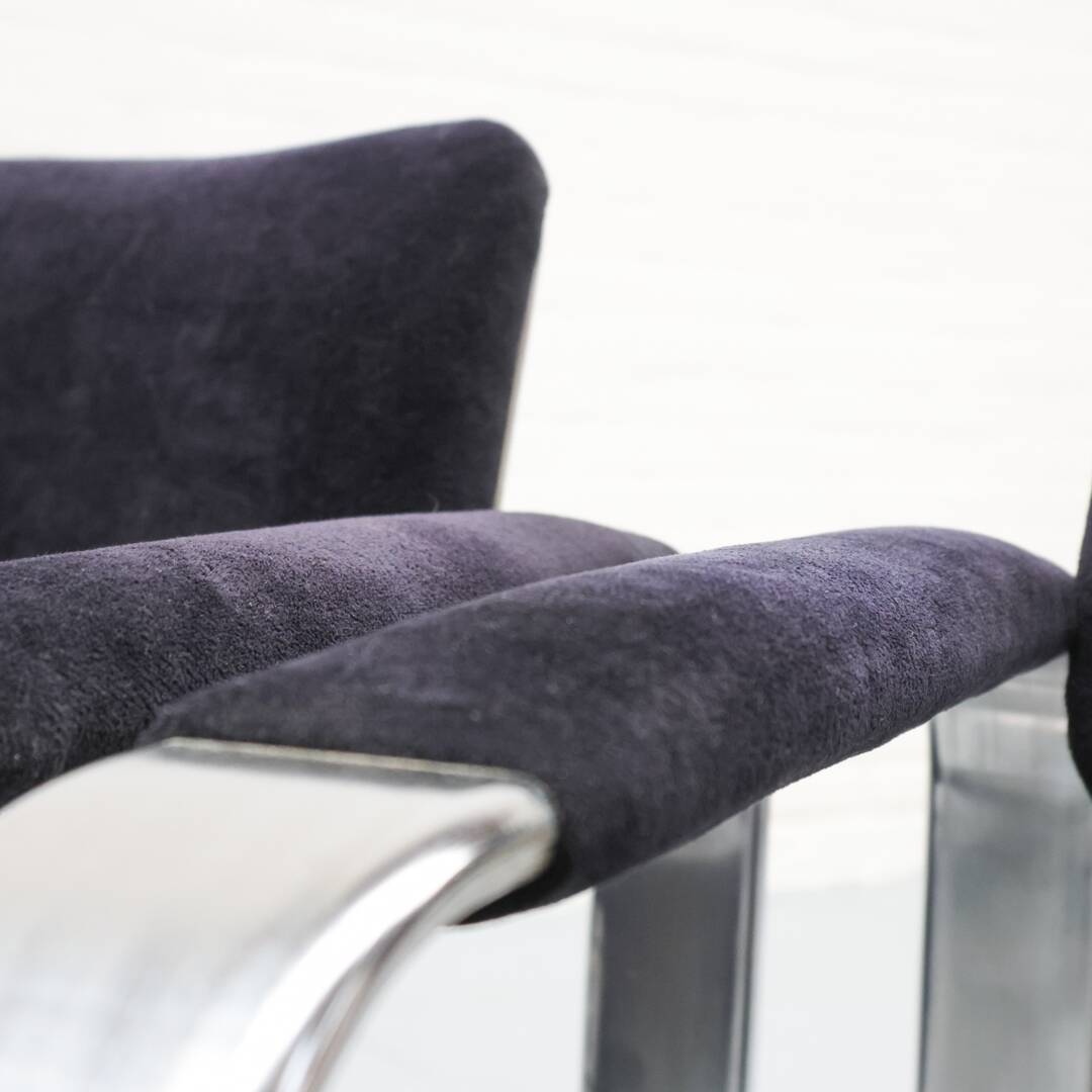 Lot de 4 chaises argentées Eero Aarnio