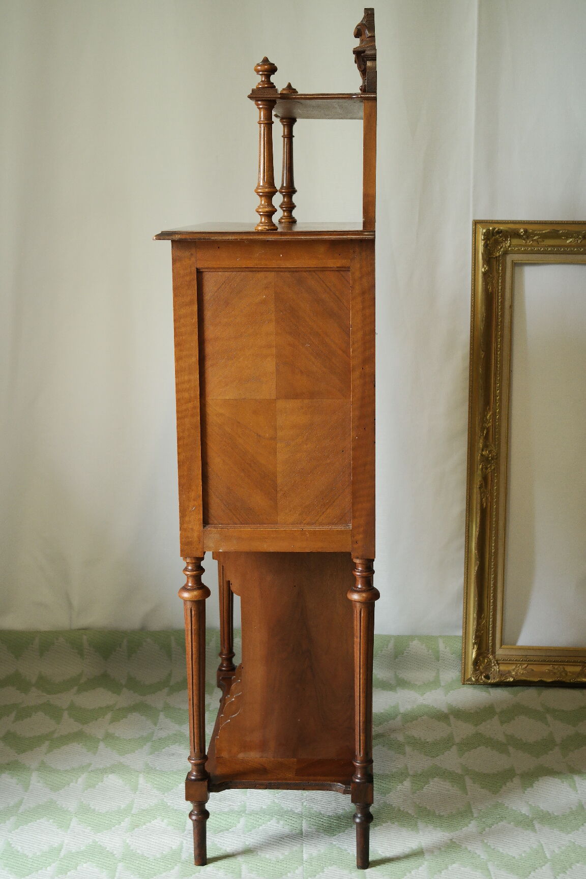 Louis XVI style music cabinet in walnut, 20th century.
