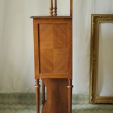 Louis XVI style music cabinet display case in 20th century walnut