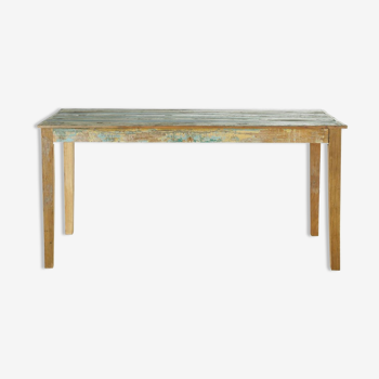 4-seater multi-tone recycled wood dining table (home of the world)