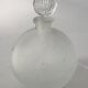 Lalique bottle in the night, frosted glass, ball shape