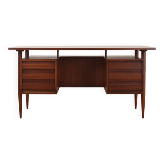 Mid-Century Polish Double-Sided Desk from Poznańskie Fabryki Mebli, 1960s.