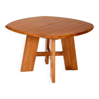Elm dining room table, 1970s