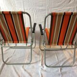 Pair of vintage camping armchairs