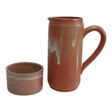 Pichet et pot en grès