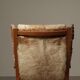 Brutalist oak lounge chair and ottoman in original goat hide, 1960s