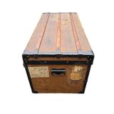 Old travel trunk