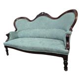 Mint blue vintage baroque canapé