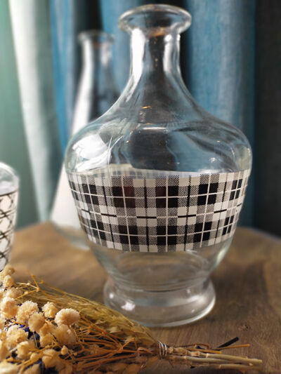 Set of three vintage decanters