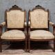 Pair of finely carved armchairs in the Louis XVI style