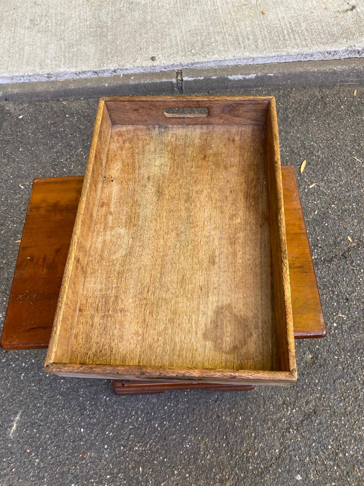 Large rectangular serving platter in solid wood Scandinavian style.